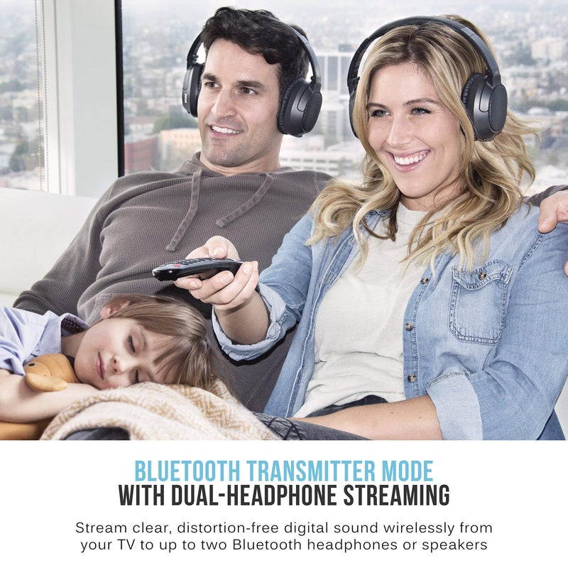 MEE Audio مستقبل/مرسل بلوتوث MEE audio Connect Hub مع تمرير الصوت للتلفاز/نظام الصوت المنزلي مع مدخل 3.5 مم/AUX/RCA/مدخل بصري; محول بلوتوث متعدد التدفقات USB لسماعتين/مكبرات صوت - Image 2